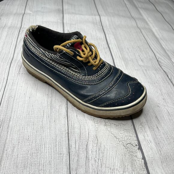 Sorel Tivoli NL 1628-007 Oxfords Navy Waterproof Duck Shoes Leather US 7 Men's - Picture 3 of 11